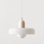 Minimalistic Ceramic Pendant Lamp with Layered Bell Shade | Kelmera