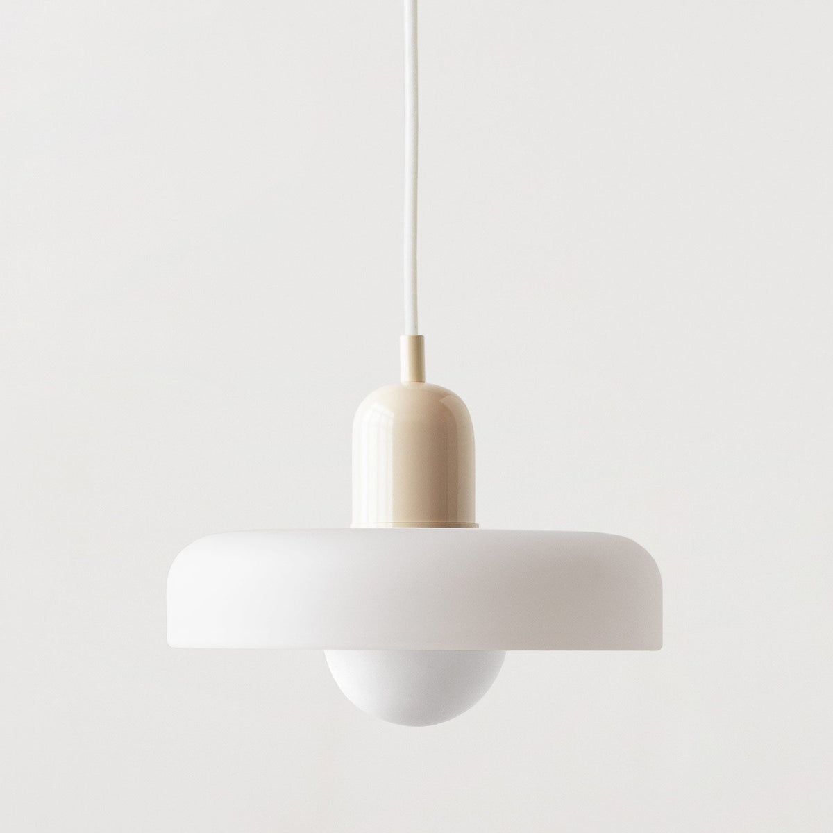 Minimalistic Ceramic Pendant Lamp with Layered Bell Shade | Kelmera