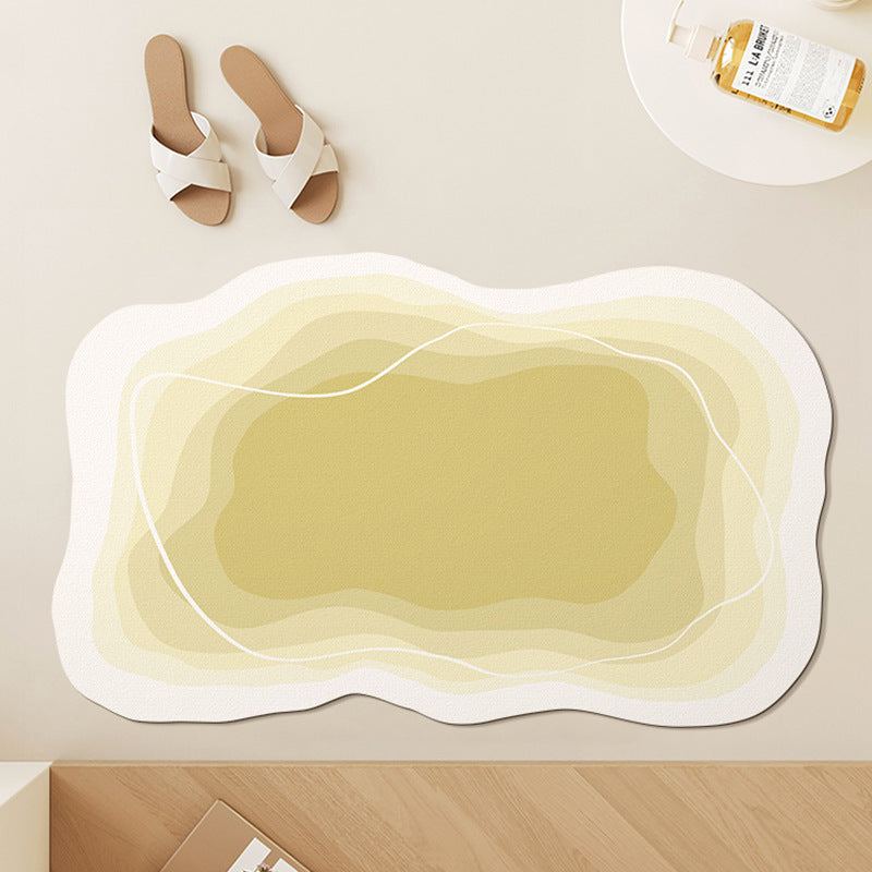 Modern Abstract Contoured Bath Mat | Kelmera