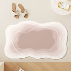 Modern Abstract Contoured Bath Mat | Kelmera