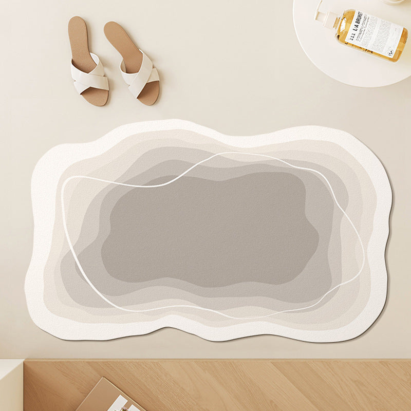 Modern Abstract Contoured Bath Mat | Kelmera