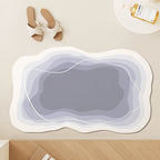 Modern Abstract Contoured Bath Mat | Kelmera