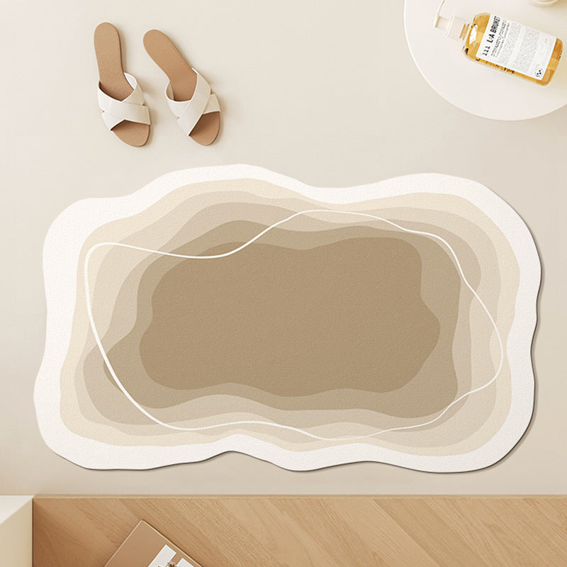 Modern Abstract Contoured Bath Mat | Kelmera