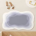 Modern Abstract Contoured Bath Mat | Kelmera