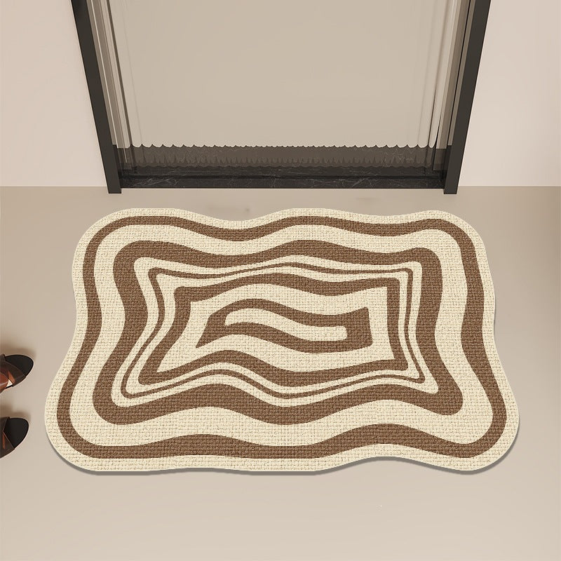 Modern Abstract Contoured Floor Mat | Kelmera