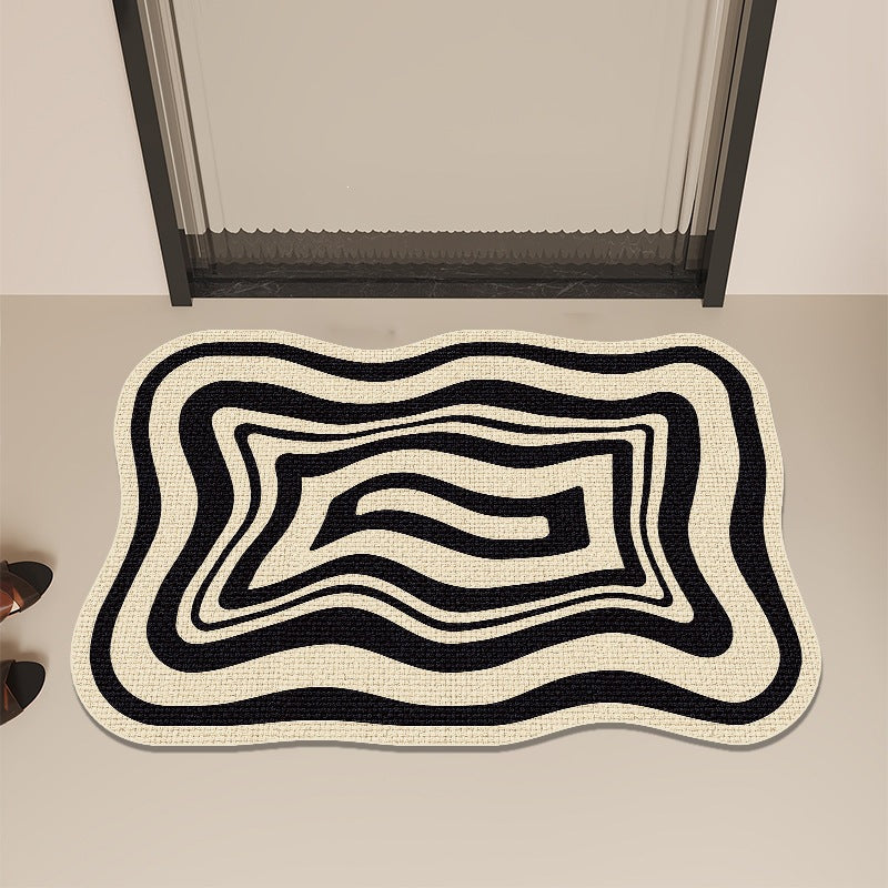 Modern Abstract Contoured Floor Mat | Kelmera