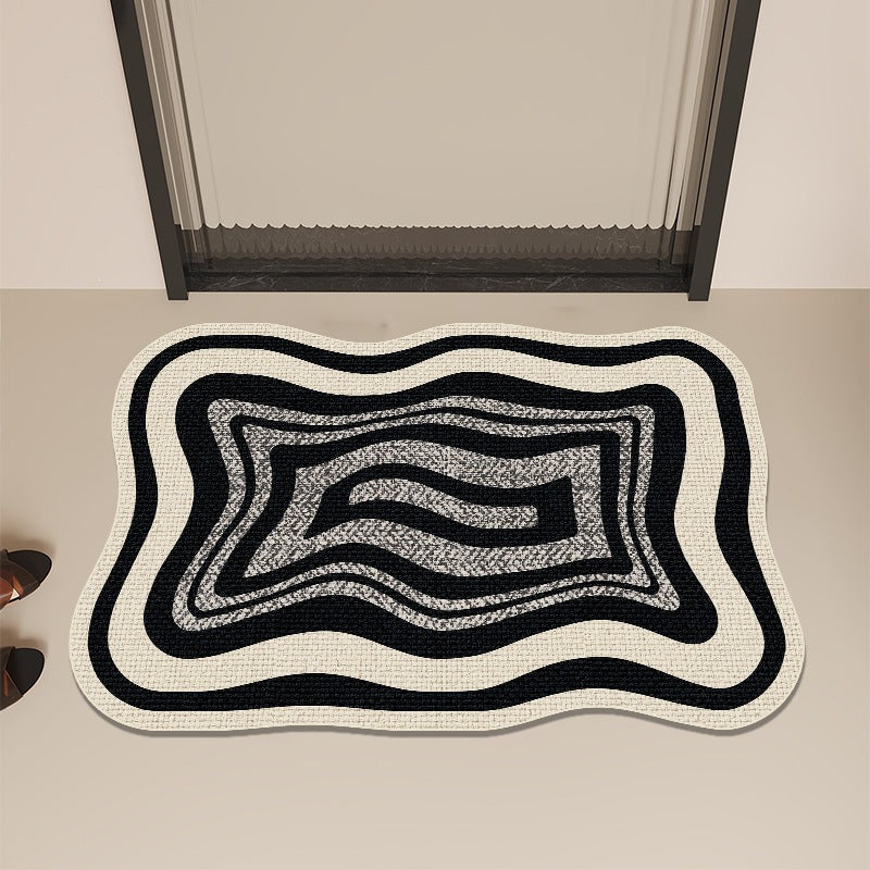 Modern Abstract Contoured Floor Mat | Kelmera