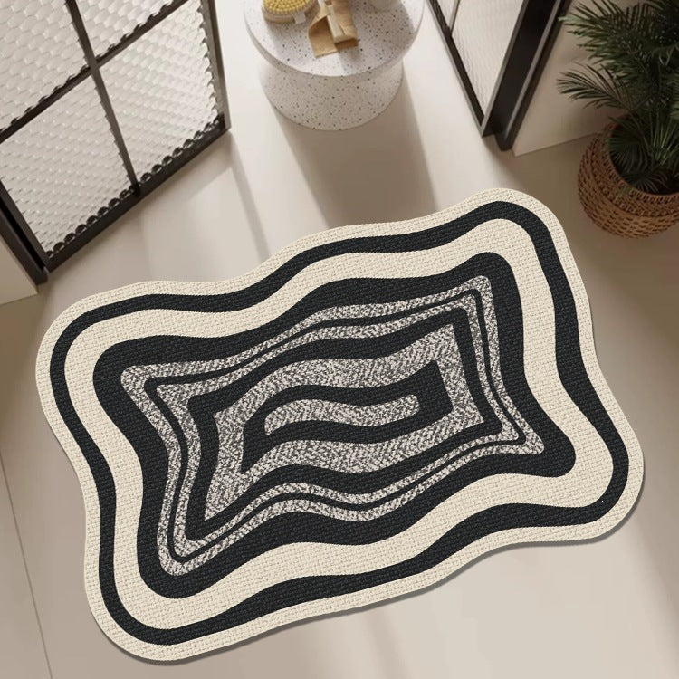 Modern Abstract Contoured Floor Mat | Kelmera