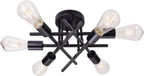 Modern Industrial Crossbar Four-Light Semi-Flush Ceiling Light | Kelmera