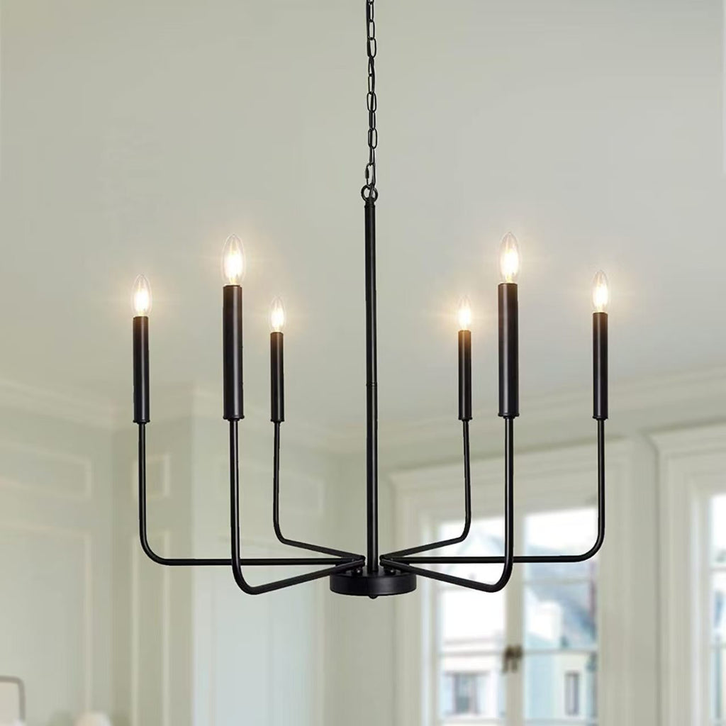 Modern Industrial Multi-Armed Minimalist Candle Holder Chandelier Pendant Light | Kelmera