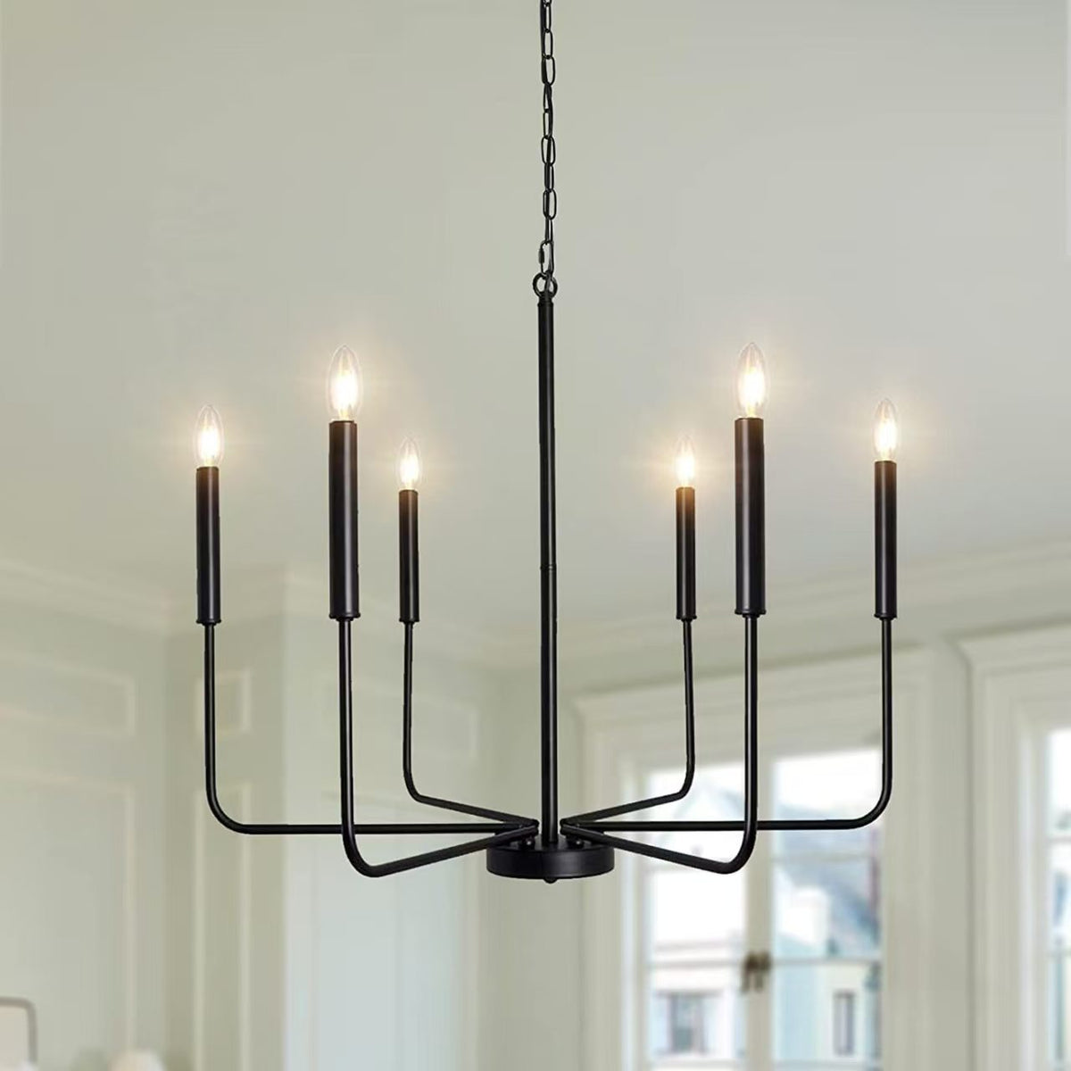 Modern Industrial Multi-Armed Minimalist Candle Holder Chandelier Pendant Light | Kelmera