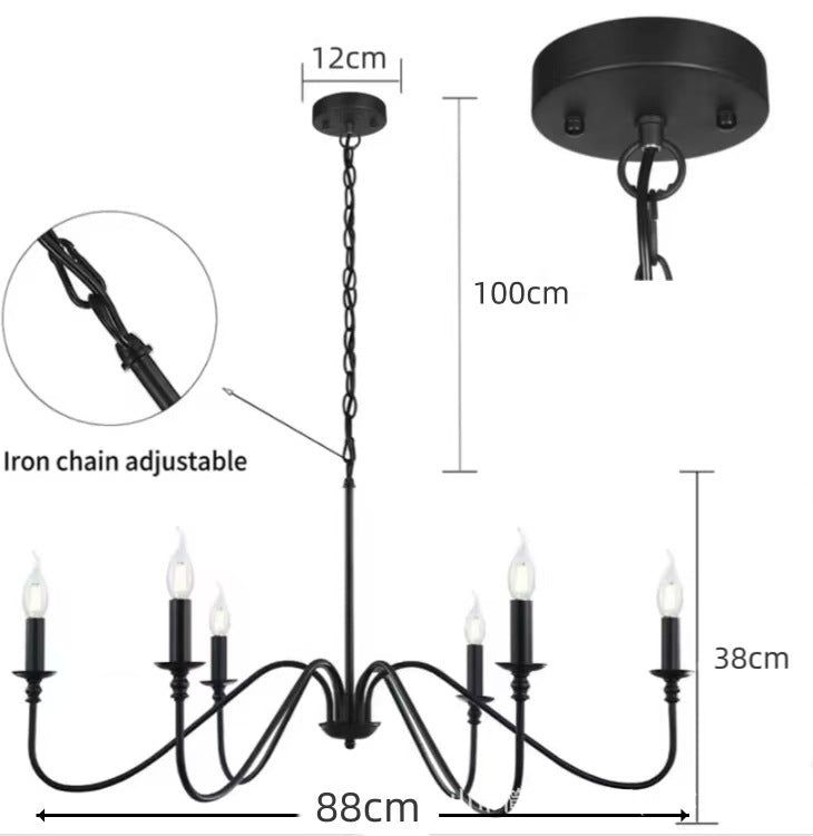 Modern Industrial Multi-Armed Minimalist Candle Holder Chandelier Pendant Light | Kelmera