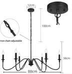 Modern Industrial Multi-Armed Minimalist Candle Holder Chandelier Pendant Light | Kelmera