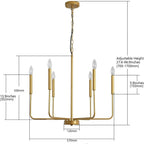 Modern Industrial Multi-Armed Minimalist Candle Holder Chandelier Pendant Light | Kelmera