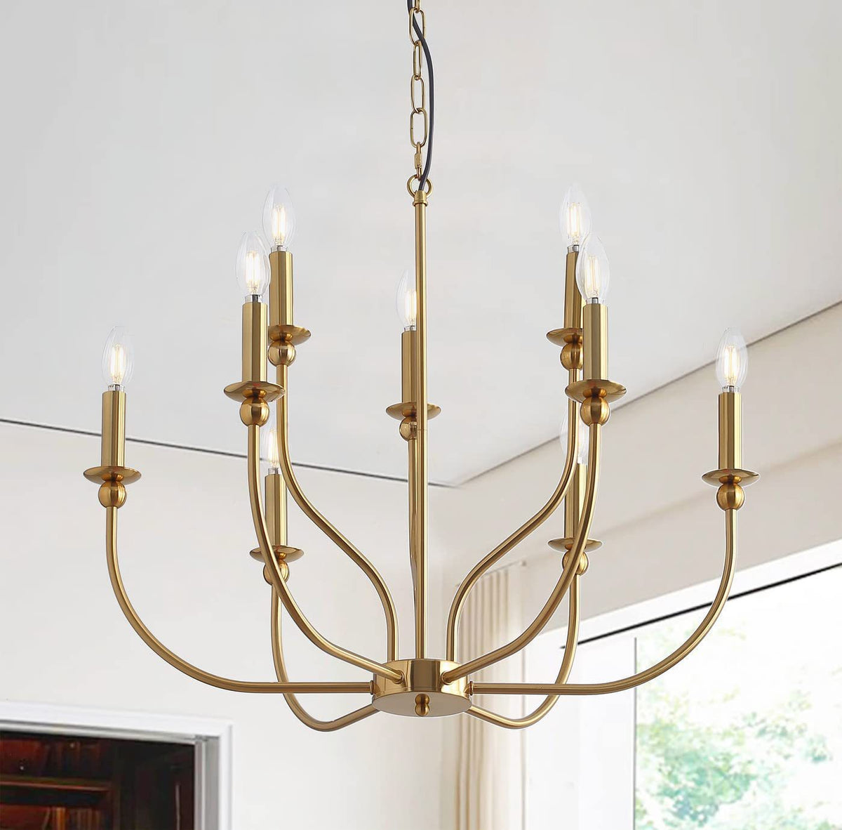 Modern Industrial Multi-Armed Minimalist Candle Holder Chandelier Pendant Light | Kelmera