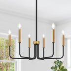Modern Industrial Multi-Armed Minimalist Candle Holder Chandelier Pendant Light | Kelmera