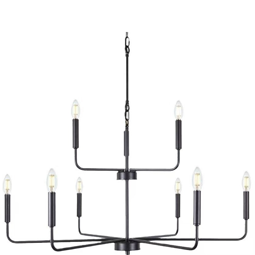 Modern Industrial Multi-Armed Minimalist Candle Holder Chandelier Pendant Light | Kelmera