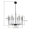 Modern Industrial Multi-Armed Minimalist Candle Holder Chandelier Pendant Light | Kelmera