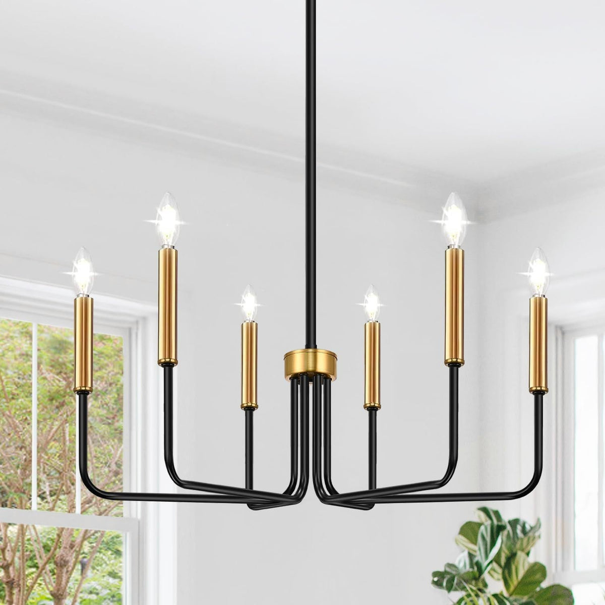 Modern Industrial Multi-Armed Minimalist Candle Holder Chandelier Pendant Light | Kelmera