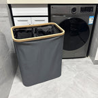 Modern Laundry Basket with Removable Lid and Carrying Handles | Kelmera