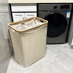 Modern Laundry Basket with Removable Lid and Carrying Handles | Kelmera