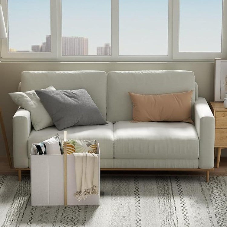 Modern Laundry Basket with Wooden Handle | Kelmera