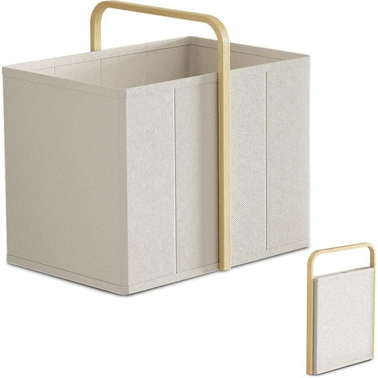 Modern Laundry Basket with Wooden Handle | Kelmera