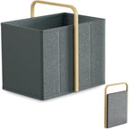 Modern Laundry Basket with Wooden Handle | Kelmera