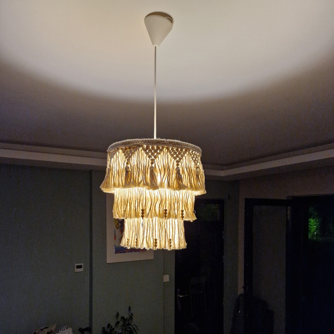 Modern Macrame Pendant Lamp | Kelmera