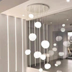 Modern Multi-Level LED Pendant Light with Satin Oval Disc Shades | Kelmera