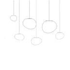 Modern Multi-Level LED Pendant Light with Satin Oval Disc Shades | Kelmera