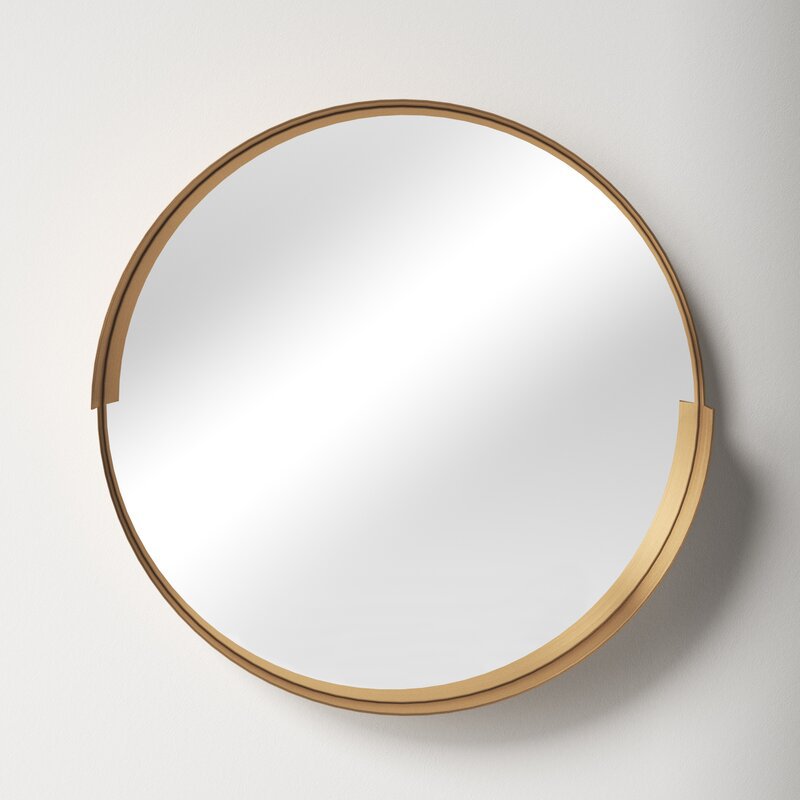Modern Round Wall Mirror with Elegant Frame | Kelmera