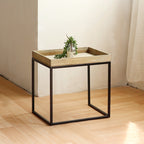 Modern Side Table with Wooden Tray | Kelmera