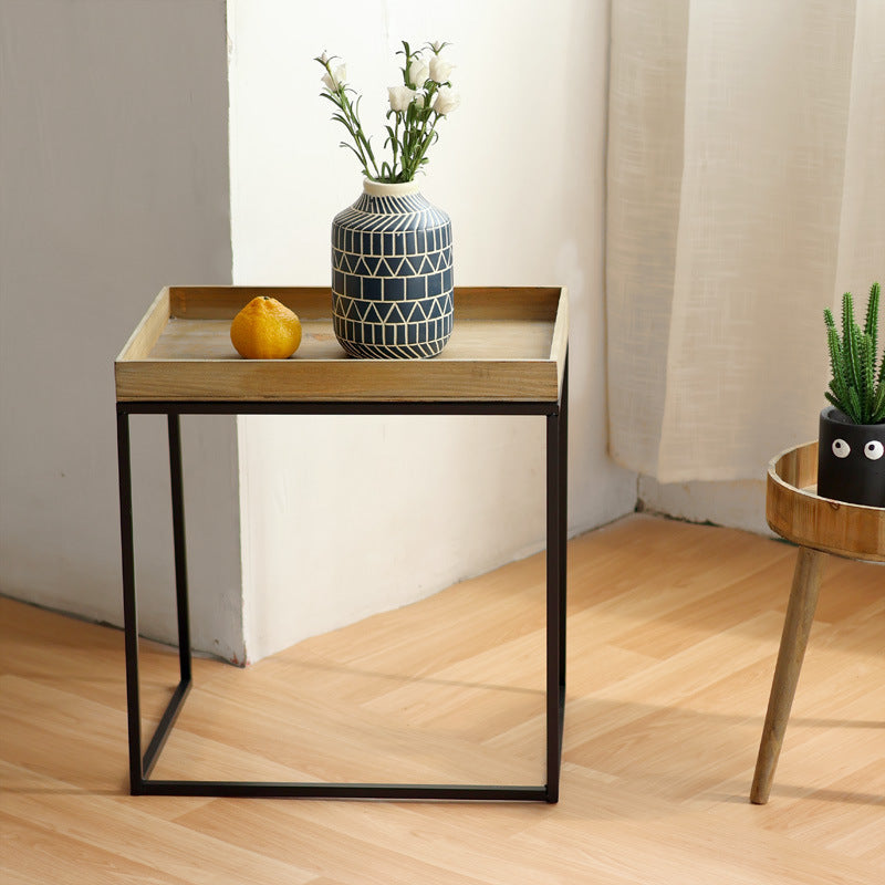 Modern Side Table with Wooden Tray | Kelmera