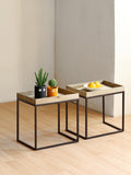 Modern Side Table with Wooden Tray | Kelmera