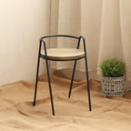 Modern Stool with Wooden Seat | Kelmera