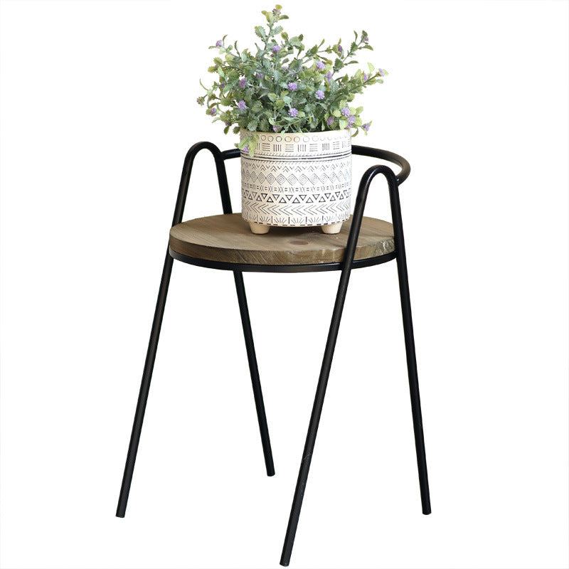 Modern Stool with Wooden Seat | Kelmera