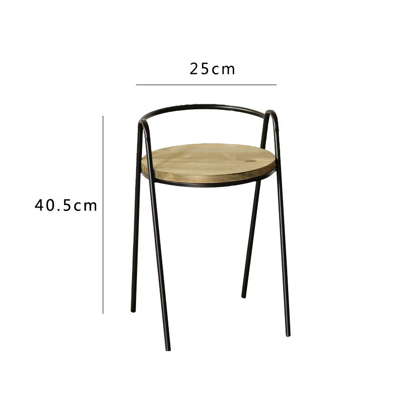 Modern Stool with Wooden Seat | Kelmera