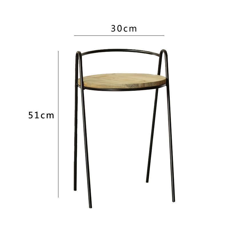 Modern Stool with Wooden Seat | Kelmera