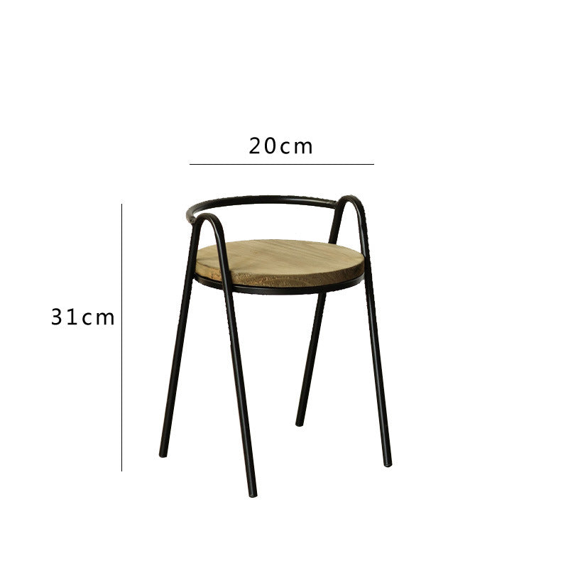 Modern Stool with Wooden Seat | Kelmera