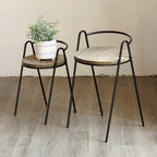 Modern Stool with Wooden Seat | Kelmera