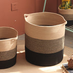 Modern Storage Basket with Gray Knit Pattern | Kelmera