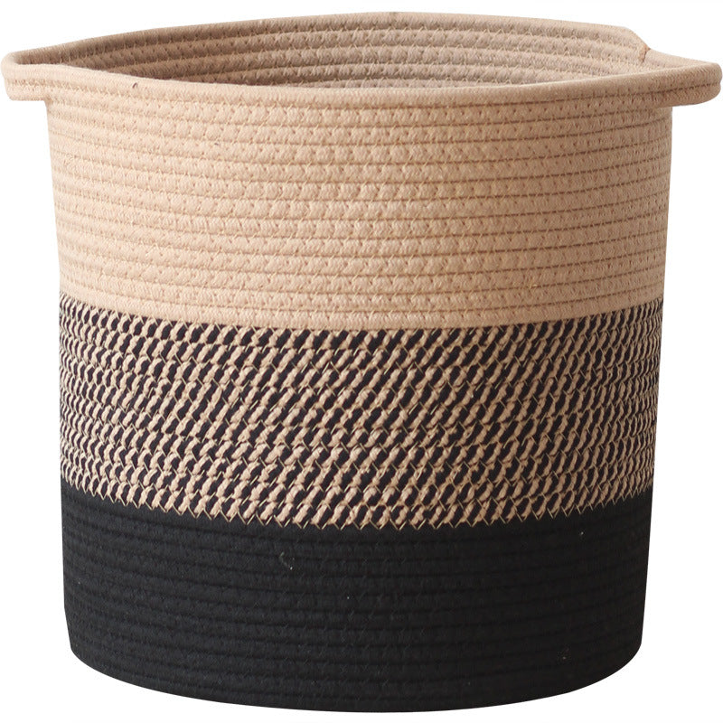 Modern Storage Basket with Gray Knit Pattern | Kelmera