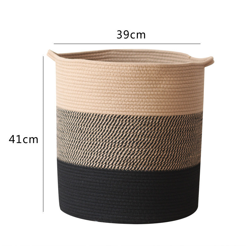 Modern Storage Basket with Gray Knit Pattern | Kelmera