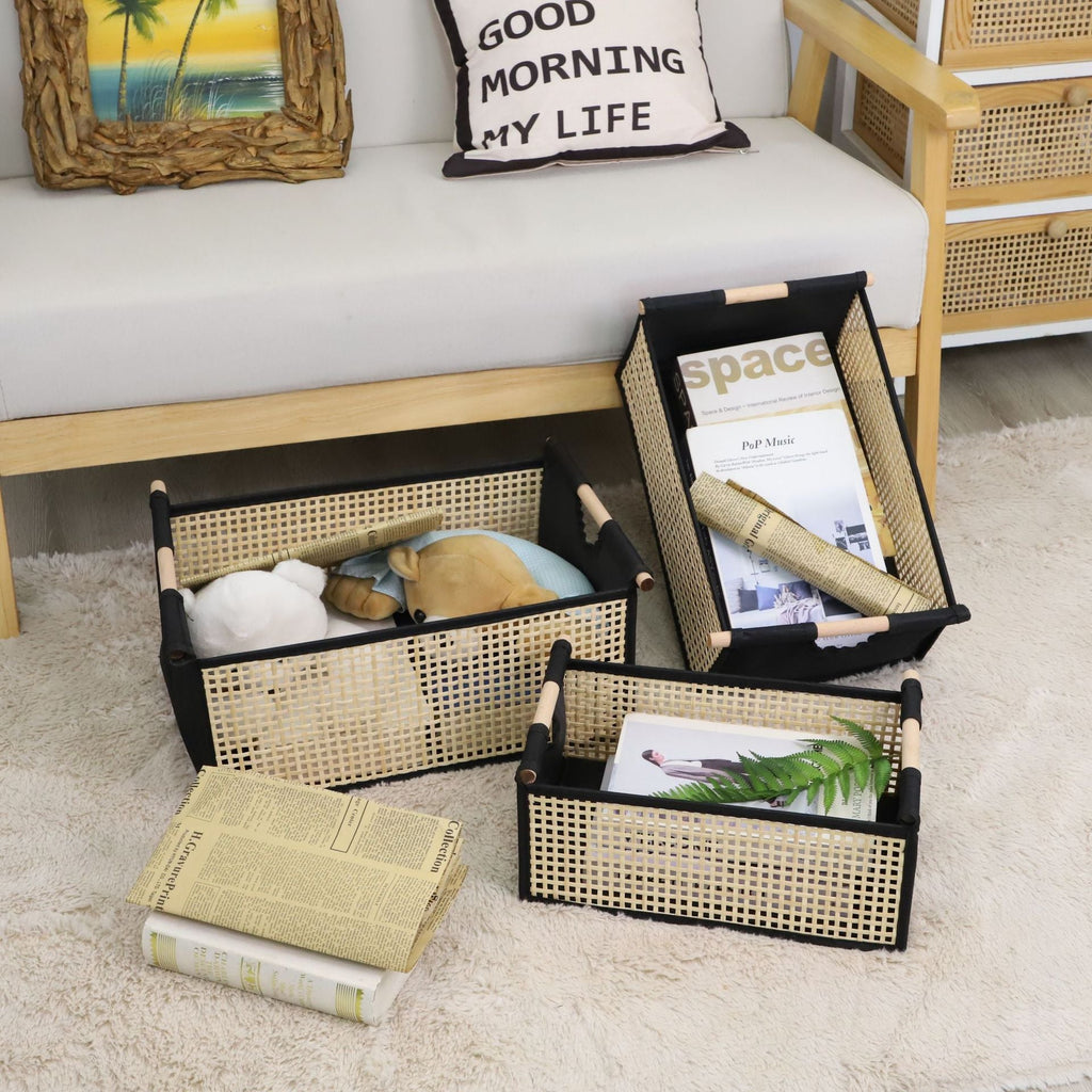 Modern Storage Container with Rattan Look | Kelmera