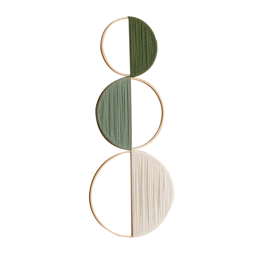 Modern Wall Art Piece made of Macrame and Wood | Kelmera