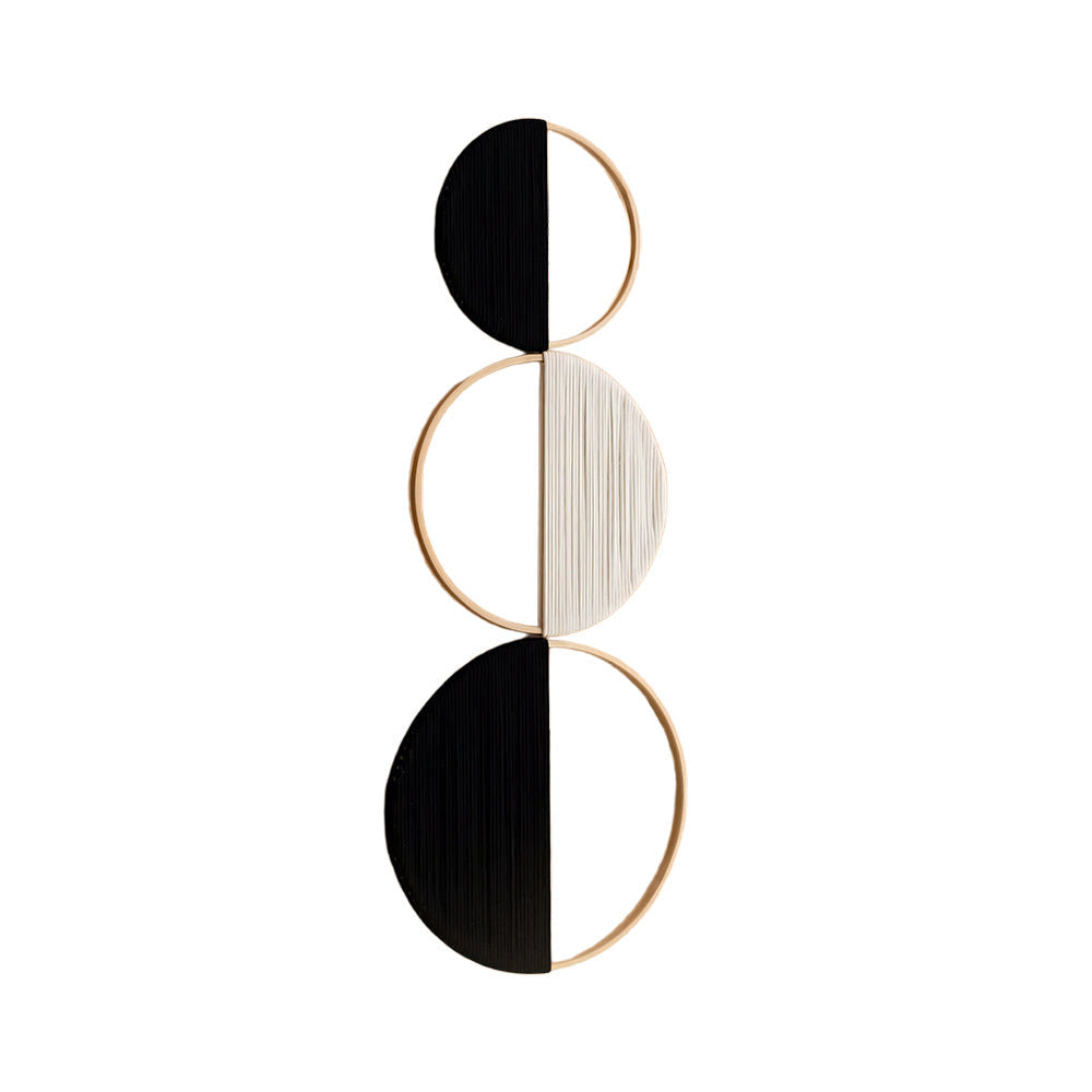 Modern Wall Art Piece made of Macrame and Wood | Kelmera