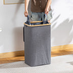 Modern Waste Separation Container with Removable Inner Insert and Bamboo Lid | Kelmera