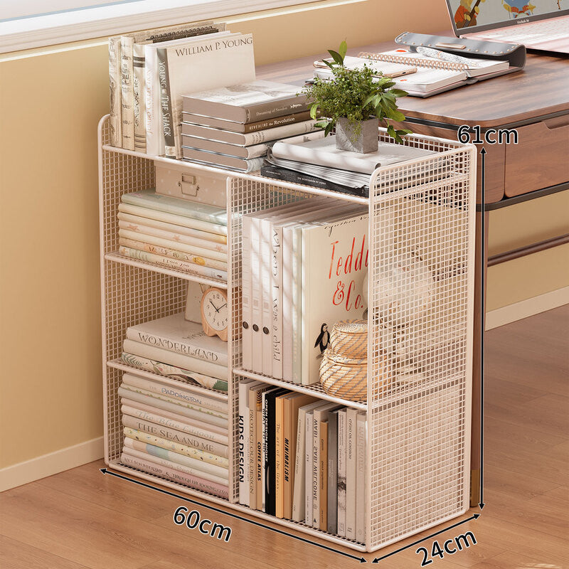 Modern Wire Grid Bookshelf Organizer | Kelmera