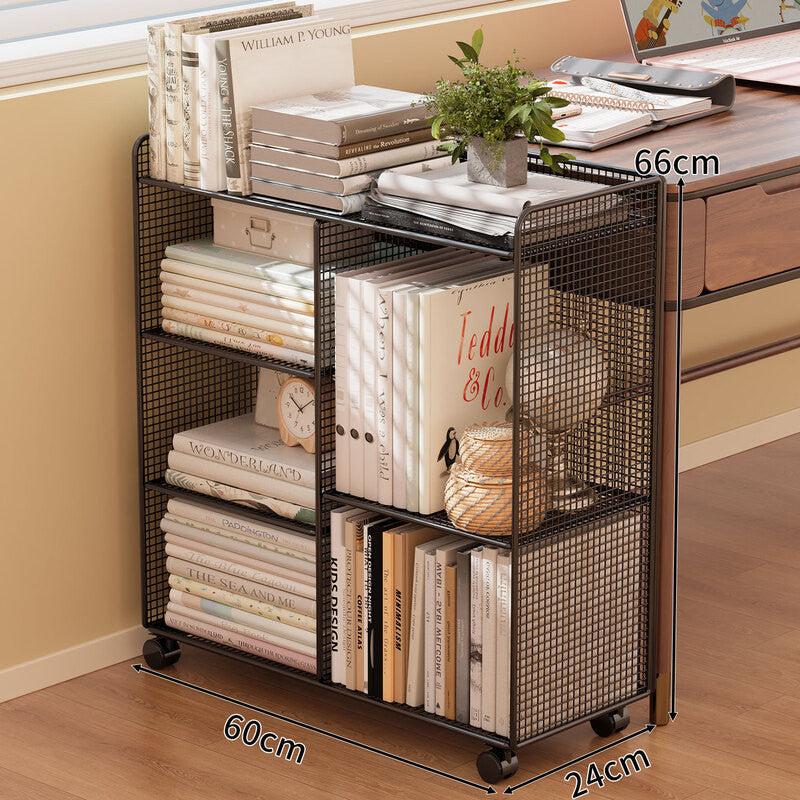 Modern Wire Grid Bookshelf Organizer | Kelmera